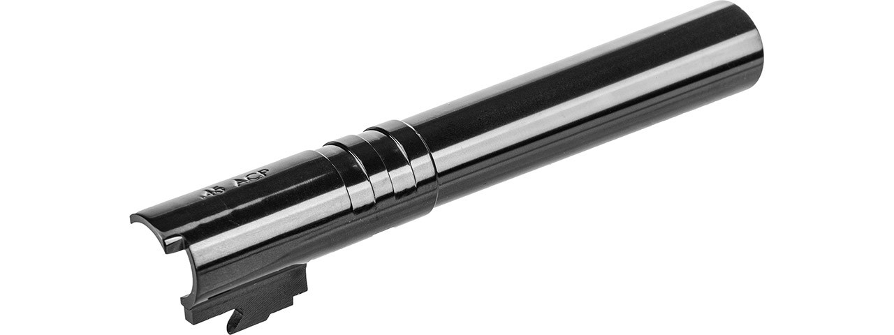 Lancer Tactical Stainless Steel Threaded Outer Barrel for 5.1 Hi-Capa Pistols (Black) - Click Image to Close