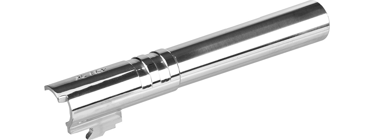 Lancer Tactical Stainless Steel Threaded Outer Barrel for 5.1 Hi-Capa Pistols (Silver) - Click Image to Close