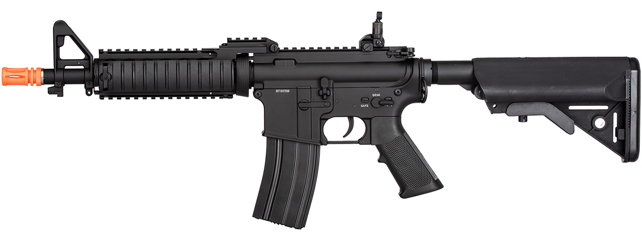 Double Bell M4 CQB RIS AEG Full Metal Airsoft Rifle w/ Riser Mount (BLACK) - Click Image to Close