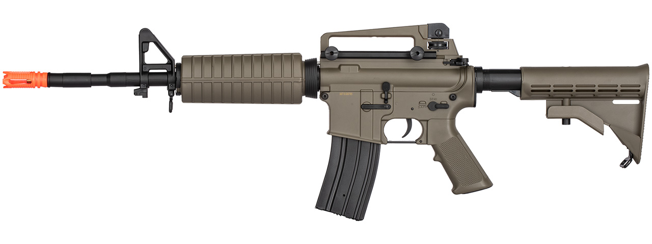 Double Bell M4A1 AEG Airsoft Rifle w/ Metal Gearbox [Polymer Body] (DARK EARTH) - Click Image to Close