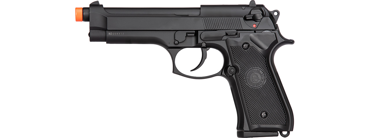 Double Bell M92 U.S. Army Gas Blowback Airsoft Pistol (Black) - Click Image to Close