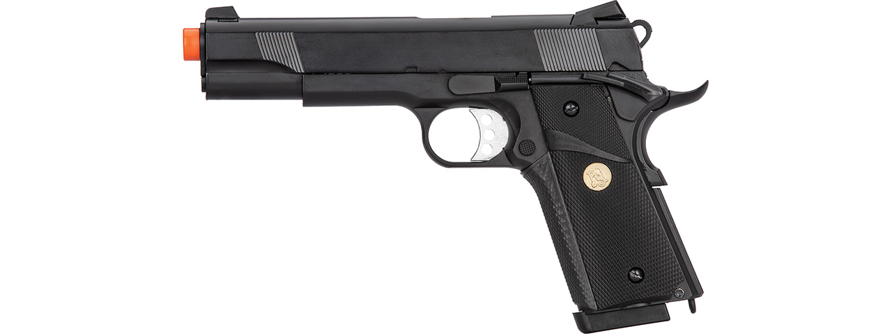 Double Bell M1911 Gas Blowback MEU Airsoft Pistol [Polymer] (Black) - Click Image to Close