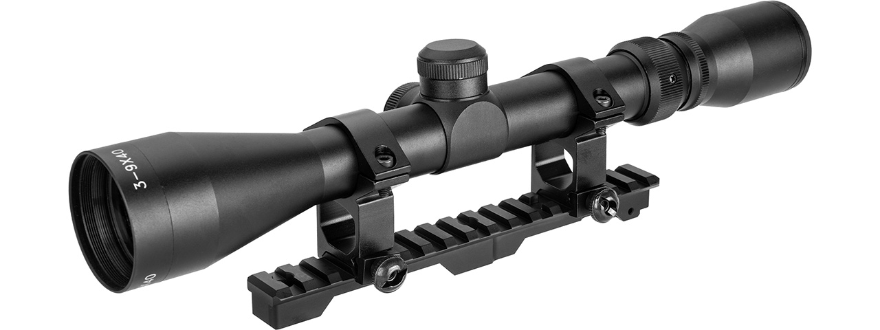 Double Bell 3-7X28 Rifle Scope w/ Mount for Kar 98k WWII Rifle (BLACK) - Click Image to Close