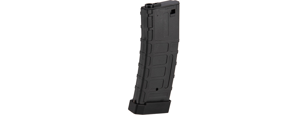 Double Bell 120rd Mid Cap M4 Airsoft AEG Magazine w/ Tactical Base Plate (BLACK) - Click Image to Close