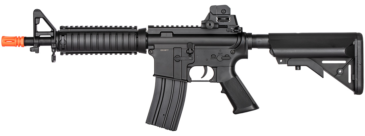 Double Bell M4 RIS CQB AEG Airsoft Rifle w/ Metal Gearbox [Polymer Body] (BLACK) - Click Image to Close