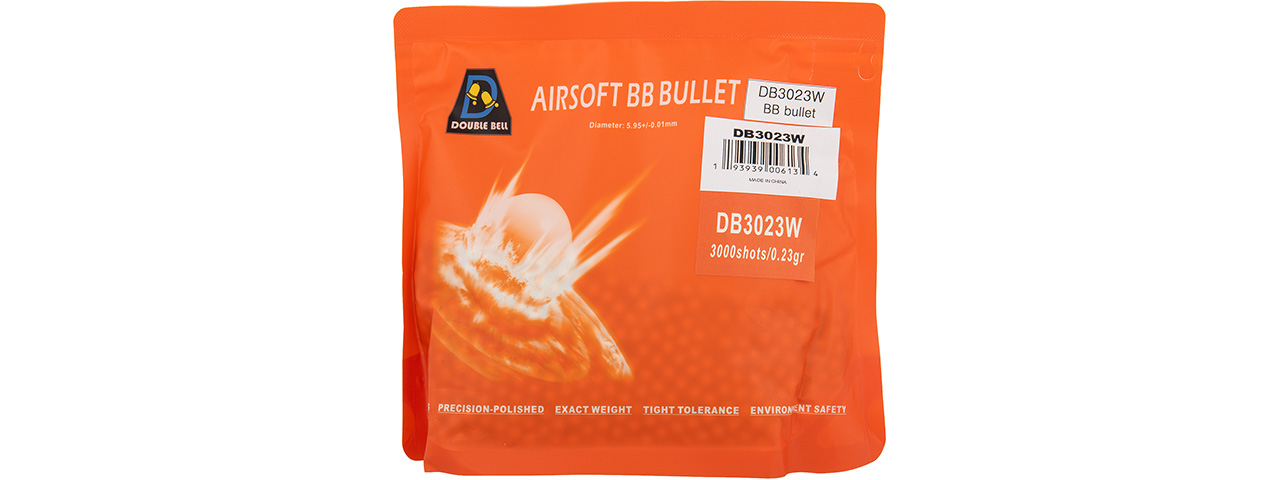Double Bell 0.23G Airsoft BBs [3000rds] (WHITE) - Click Image to Close
