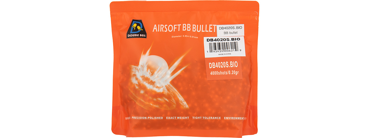 Double Bell 0.20G Biodegradable BBs [4000rds] (WHITE) - Click Image to Close