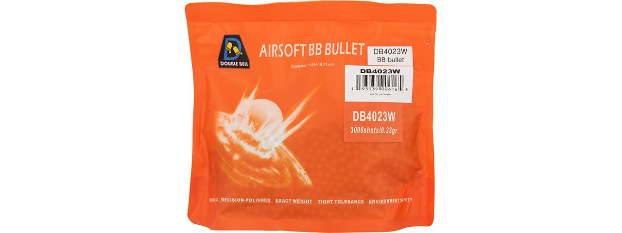 Double Bell 0.23G Airsoft BBs [3000rds] (PEARL WHITE) - Click Image to Close