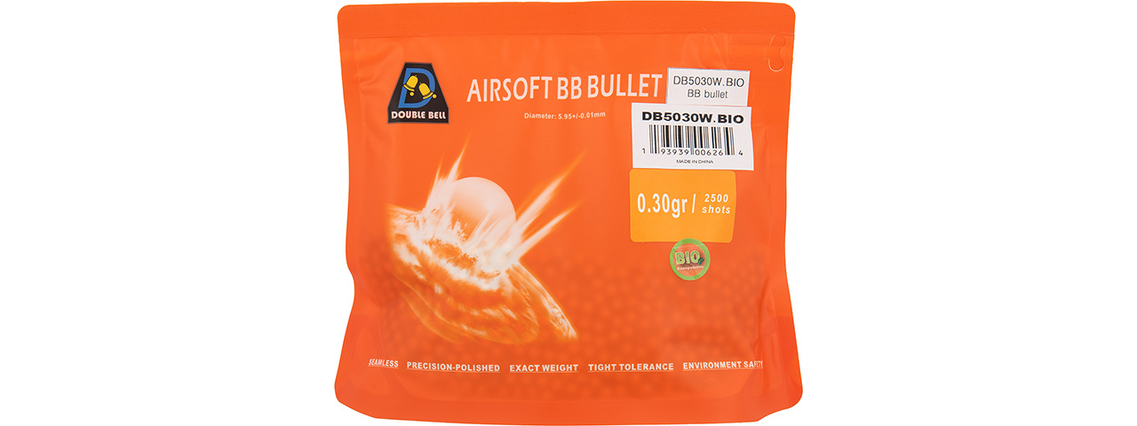 Double Bell 0.30G Biodegradable BBs [2500rds] (WHITE) - Click Image to Close