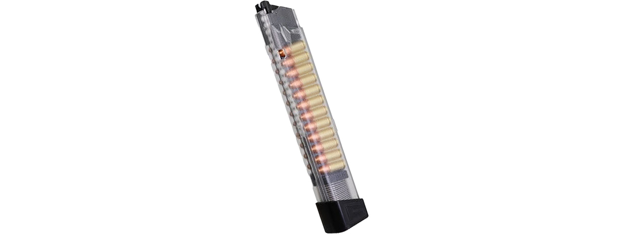 G&G Piranha 20 Round Transparent Long Magazine w/ Decorative Rounds - Click Image to Close