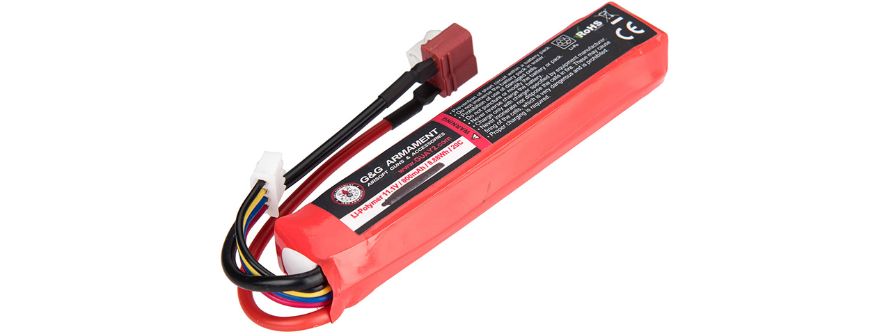 G&G 20C 11.1V 800mAh Stick Li-Po Battery - Click Image to Close