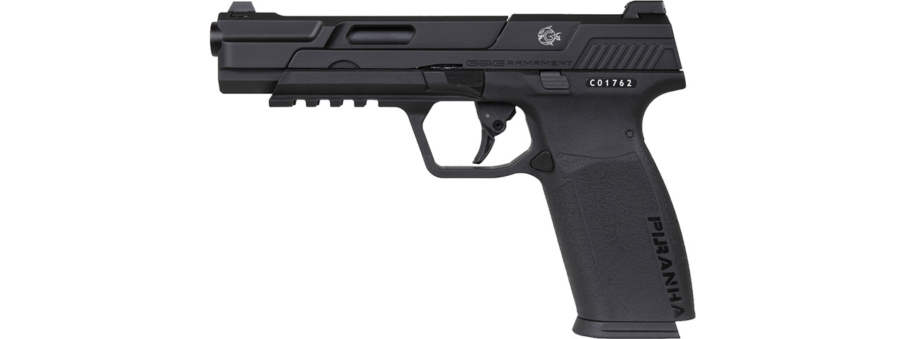 G&G Piranha MK1 GBB Pistol, Black - Click Image to Close