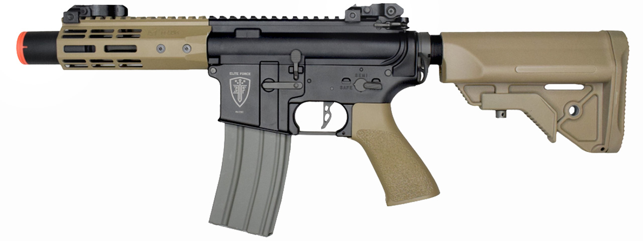 Elite Force M4 CQC Competition AEG Rifle (Black/Tan) - Click Image to Close
