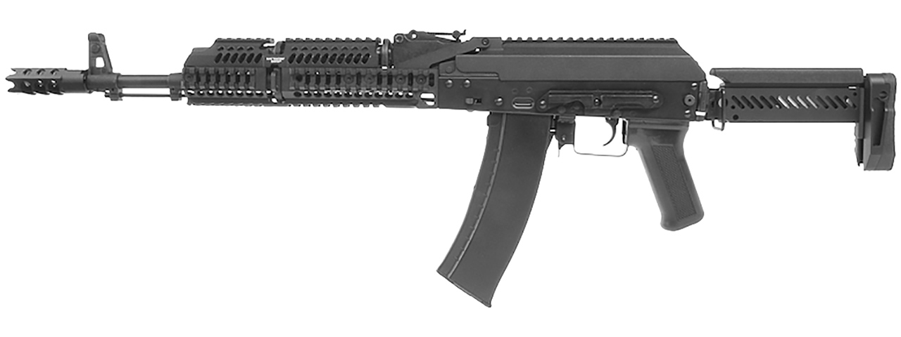 LCT ZKS-74M AK AEG Rifle w/ Folding Stock (Black) - Click Image to Close