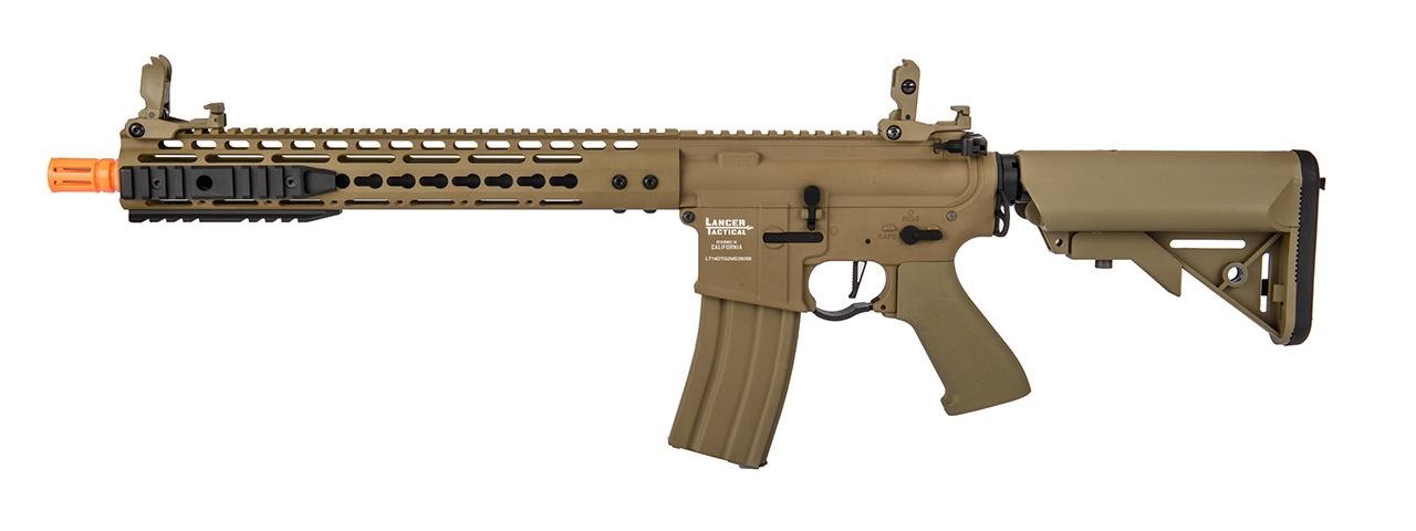 Lancer Tactical LT-14DT-G2-ME 12" KeyMod Rail w/ Picatinny M4 Carbine AEG (Tan) - Click Image to Close