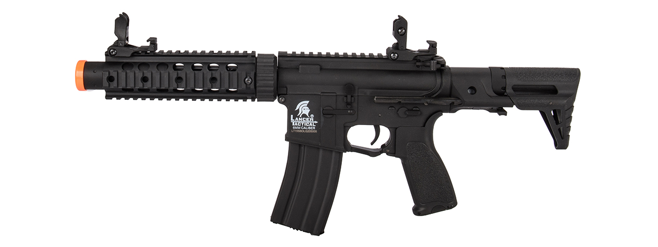 Lancer Tactical LT-15SBDL-G2 Gen 2 AEG Rifle w/ PDW Stock and Mock Suppressor (Color: Black) - Click Image to Close