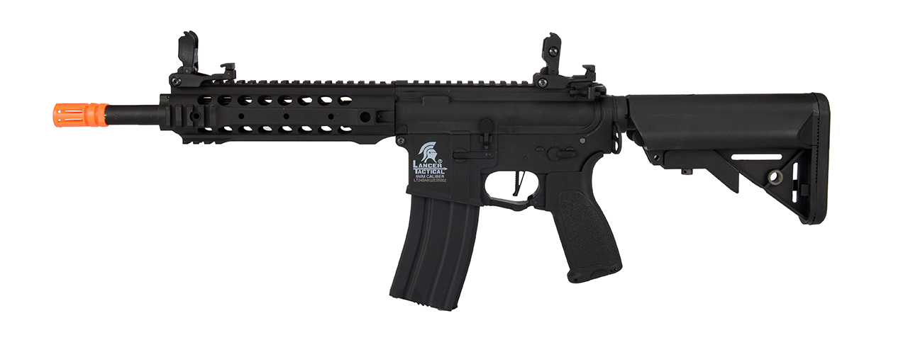 Lancer Tactical LT-24BA8-G2-E Hybrid M4 Carbine AEG w/ Free Float Rail (Black) - Click Image to Close