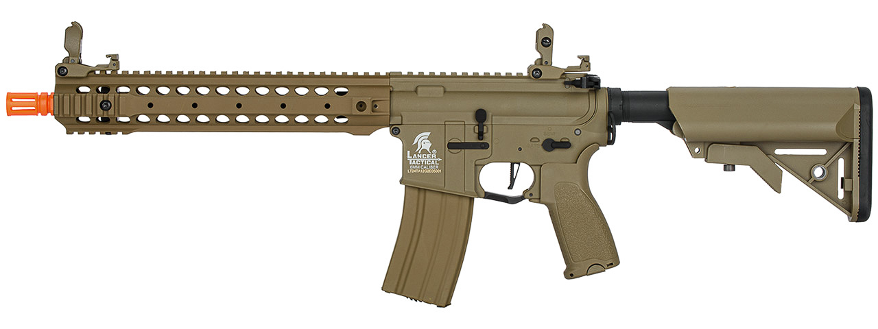 Lancer Tactical LT-24TA12-G2-E Hybrid M4 Carbine AEG Airsoft Rifle (Tan) - Click Image to Close