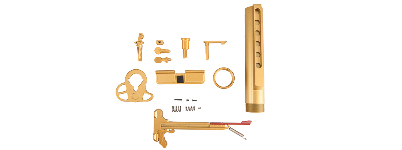 Lancer Tactical Gold Dress Up Kit for M4 - Click Image to Close