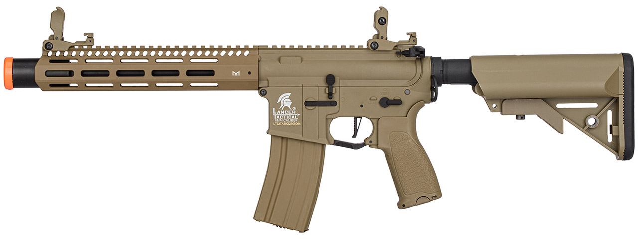 Lancer Tactical Hybrid Gen 2 Hellion M4 SPC Hybrid 10" ETU AEG Rifle (Tan) - Click Image to Close