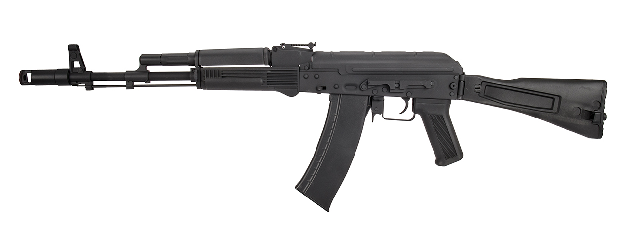 Lancer Tactical AK-Series AK-74M AEG Airsoft Rifle w/ Foldable Stock (Black) - Click Image to Close