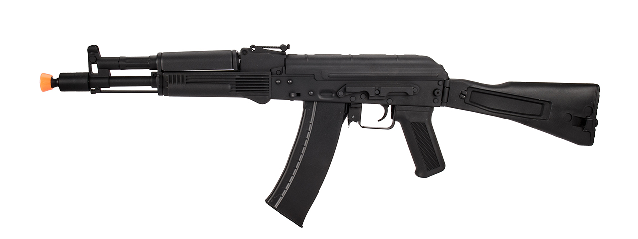 Lancer Tactical AK-Series AK-105 AEG Airsoft Rifle w/ Foldable Stock (Black) - Click Image to Close