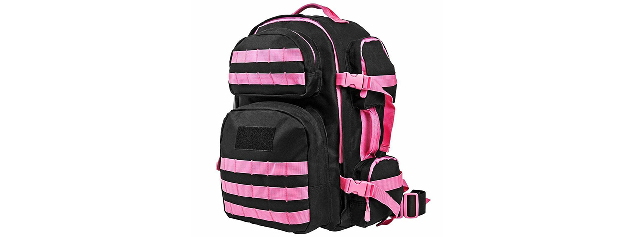 VISM by NcSTAR TACTICAL BACKPACK, BLACK/PINK - Click Image to Close