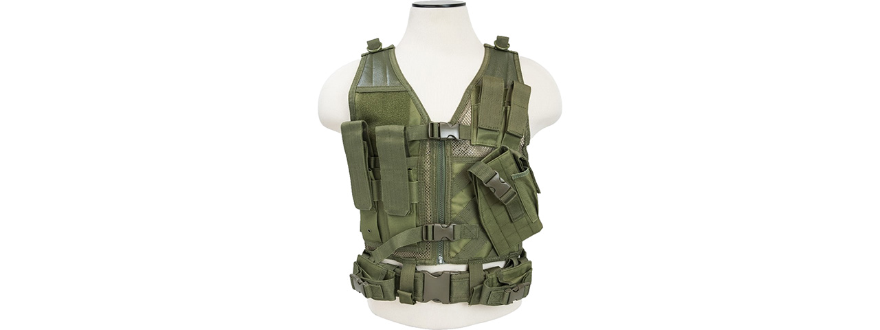 VISM by NCSTAR TACTICAL VEST, GREEN (XSM-SM) - Click Image to Close