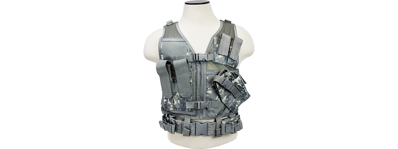 NC Star Vism 2XL Zip-Up Tactical Vest (Color: Digital Camo) - Click Image to Close