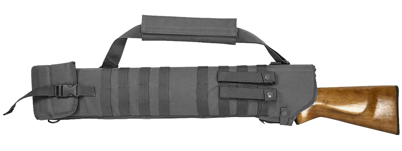 VISM by NcSTAR TACTICAL SHOTGUN SCABBARD, URBAN GRAY - Click Image to Close