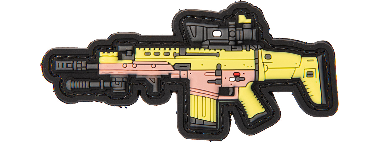 PVC Morale Patch MK17 DMR (Color: Yellow / Pink / Grey) - Click Image to Close