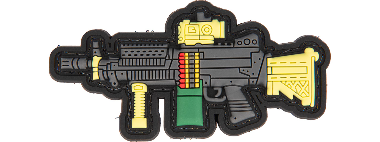 PVC Morale Patch MK46 (Color: Grey / Yellow) - Click Image to Close