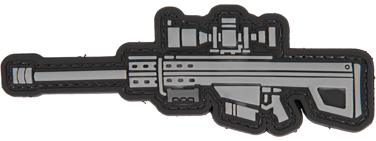 PVC Morale Patch .50 Cal (Color: Grey) - Click Image to Close