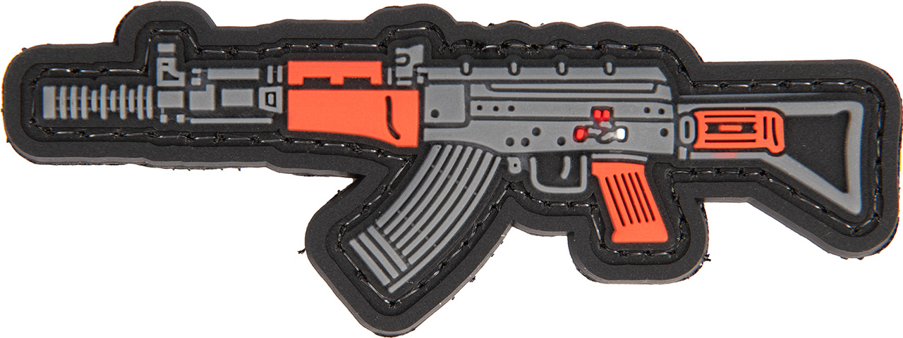 PVC Morale Patch Type 81 (Color: Grey / Red) - Click Image to Close