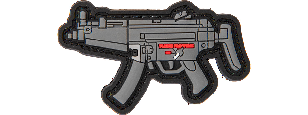 PVC Morale Patch MP5 (Color: Grey) - Click Image to Close
