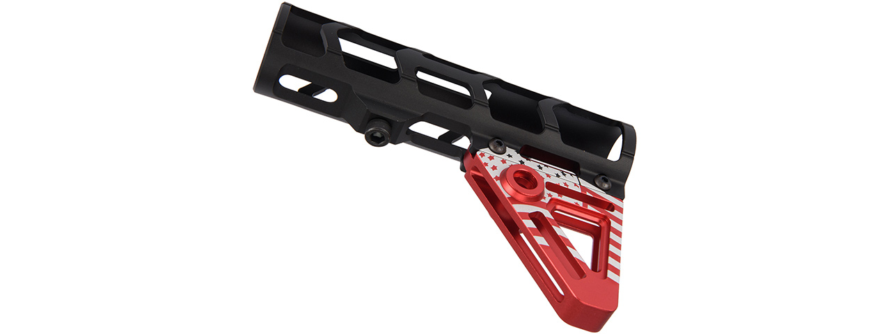 Ranger Armory Aluminum Patriot Stock (Black / Red) - Click Image to Close