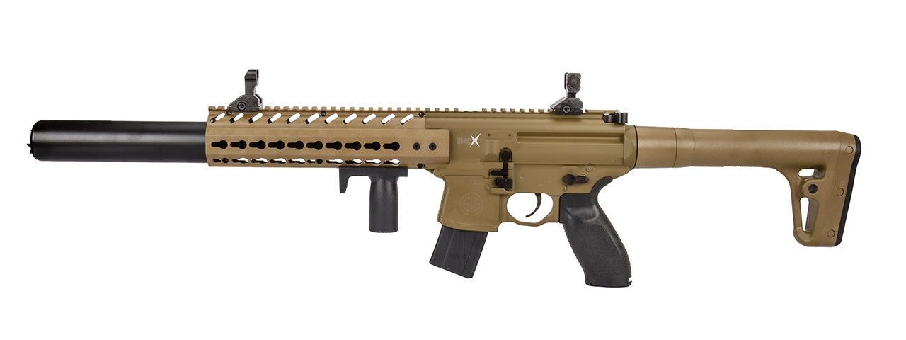 Sig Air MCX .177 Caliber CO2 Powered 30 Round Air Rifle (Color: FDE) - Click Image to Close