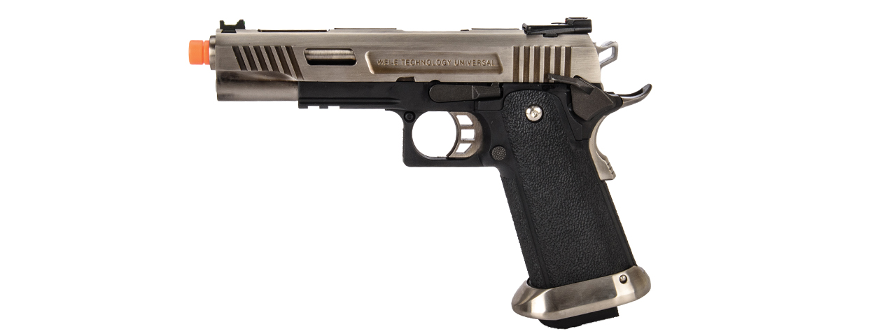 WE-Tech Hi-Capa 5.1 T-Rex Full Auto Gas Blowback Competition Pistol (Silver) - Click Image to Close