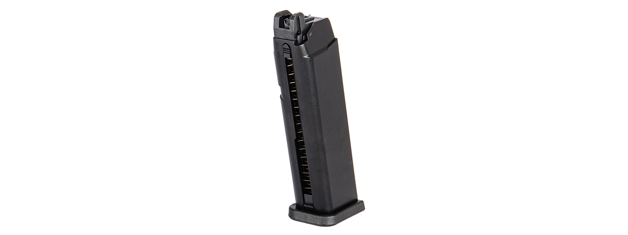 WE Tech G17 / G18 25rd Metal Gas Blowback Magazine (Black) - Click Image to Close