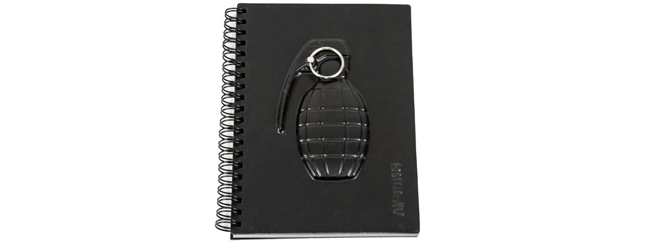 Spiral Bound 60 Page Tactical Grenade Notebook - Click Image to Close