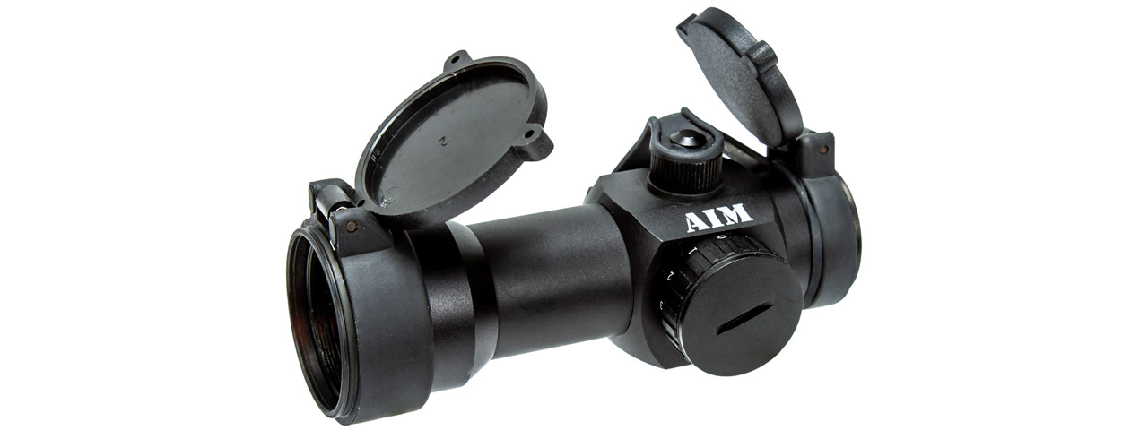 AIM SPORTS 1.5X30 RED DOT SCOPE W/ 2X MAGNIFIER & FLIP-UP COVERS - Click Image to Close