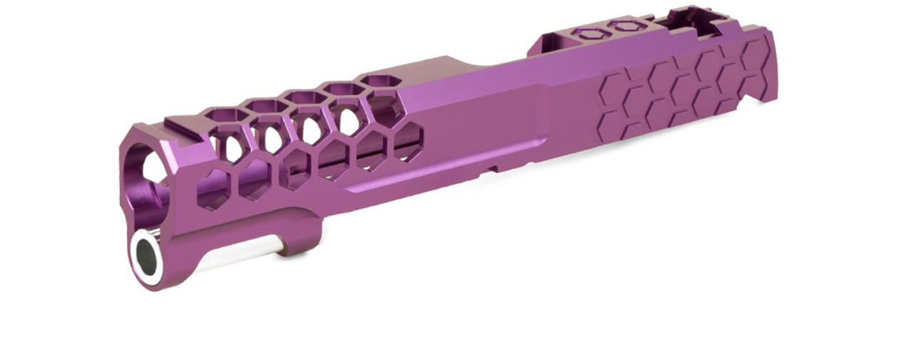 Airsoft Masterpiece EDGE Custom "Hive" Standard Slide for Hi-Capa/1911 (Color: Purple) - Click Image to Close