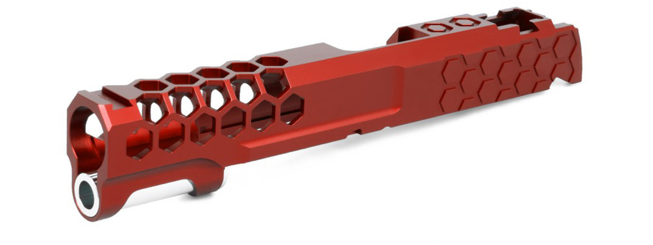 Airsoft Masterpiece EDGE Custom "Hive" Standard Slide for Hi-Capa/1911 (Color: Red) - Click Image to Close
