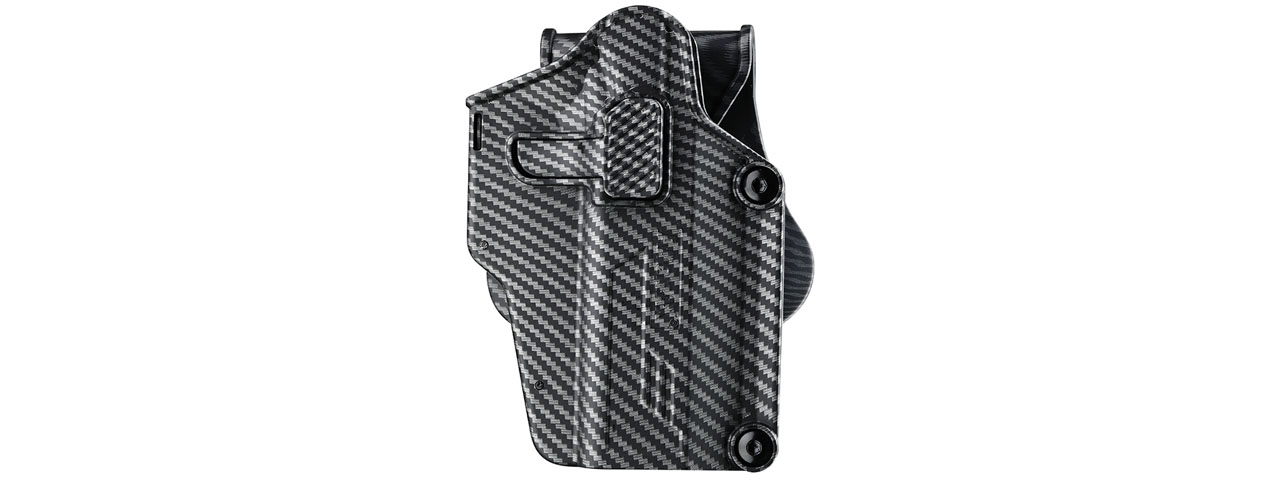 Amomax Multi-Fit Right Handed Tactical Holster (Color: Carbon Fiber) - Click Image to Close