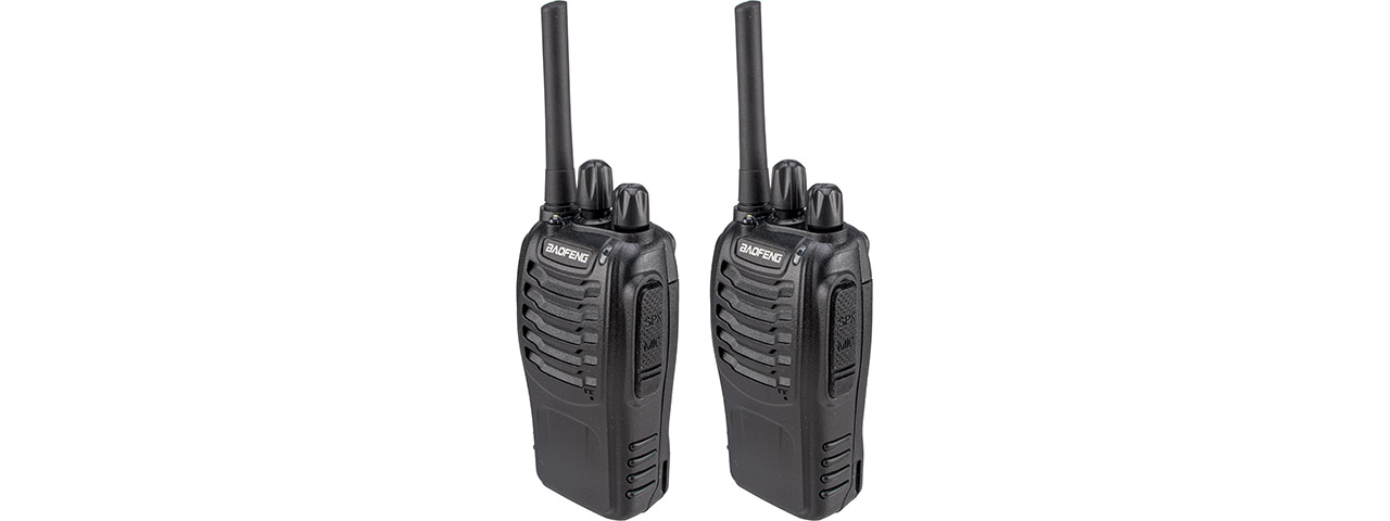 BaoFend BF-88A FRS Two Way Radio 16-CHannel Rechargeable Radio (Color: Black) - Click Image to Close