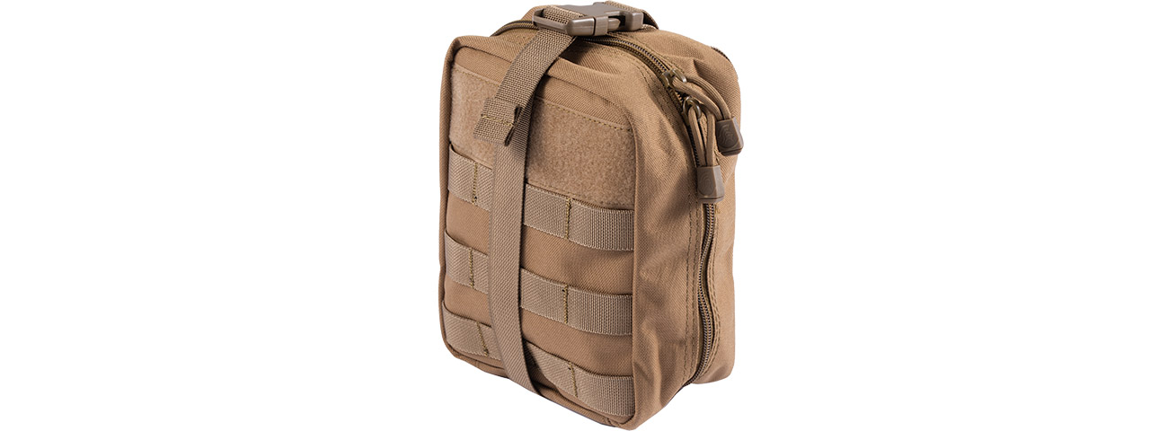 Lancer Tactical Admin Pouch w/ Molle (Color: Khaki) - Click Image to Close