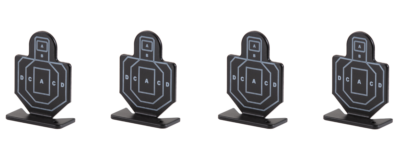 G-Force Steel Soldier Training Targets Pack of 4 (Color: Black) - Click Image to Close
