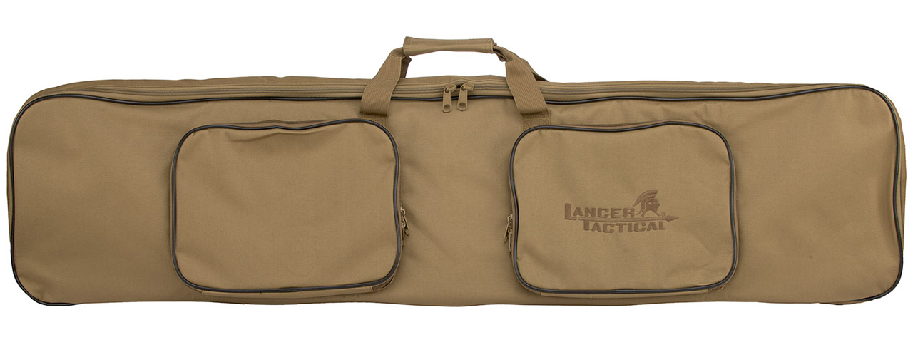 Lancer Tactical 1000D Nylon Polymer 47" Gun Bag (Color: Tan) - Click Image to Close