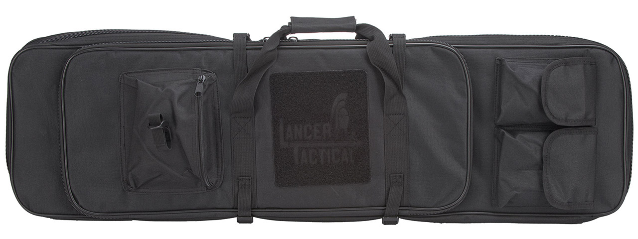 Lancer Tactical 1000D Nylon Polymer 38" Rifle Bag (Color: Black) - Click Image to Close