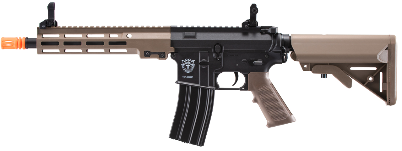 Classic Army M4 MK16 Skirmish ECS AEG Airsoft Rifle (Color: Tan / Black) - Click Image to Close